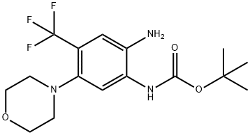 tert-Butyl (2-amino-5-morpholino-4-(trifluoromethyl)phenyl)carbamate Struktur