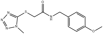 N-(4-methoxybenzyl)-2-[(1-methyl-1H-tetrazol-5-yl)sulfanyl]acetamide Struktur