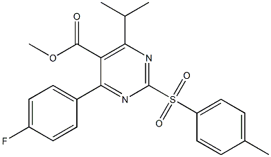 Methyl 4-(4-fluorophenyl)-6-isopropyl-2-tosylpyrimidine-5- carboxylate Struktur