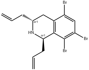 (1S,3S)-5,7,8-tribromo-1,3-di(prop-2-en-1-yl)-1,2,3,4-tetrahydroisoquinoline Struktur