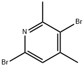 3,6-Dibromo-2,4-dimethylpyridine Struktur