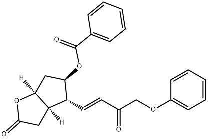 (3aR,4R,5R,6aS)-2-oxo-4-((E)-3-oxo-4-phenoxybut-1-en-1-yl)hexahydro-2H-cyclopenta[b]furan-5-yl benzoate Struktur