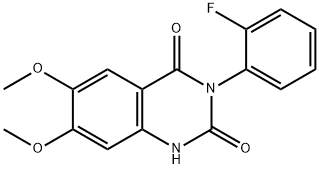 3-(2-fluorophenyl)-6,7-dimethoxyquinazoline-2,4(1H,3H)-dione Struktur