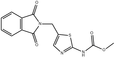 [5-(1,3-Dioxo-1,3-dihydro-isoindol-2-ylmethyl)-thiazol-2-yl]-carbamic acid methyl ester Struktur