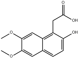 2-(2-Hydroxy-6,7-dimethoxynaphthalen-1-yl)acetic acid Struktur