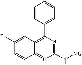 6-chloro-2-hydrazinyl-4-phenylquinazoline Struktur