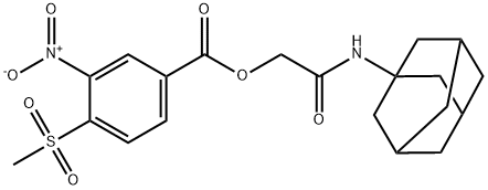 [2-(1-Adamantylamino)-2-oxoethyl] 4-methylsulfonyl-3-nitrobenzoate Struktur