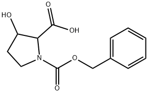 1-Cbz-3-hydroxy-pyrrolidine-2-carboxylic acid Struktur