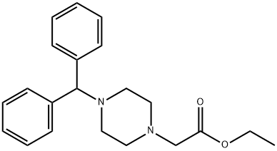 ethyl 2-(4-benzhydrylpiperazin-1-yl)acetate Struktur