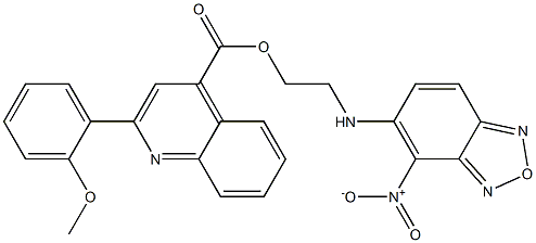 2-((4-nitrobenzo[c][1,2,5]oxadiazol-5-yl)amino)ethyl 2-(2-methoxyphenyl)quinoline-4-carboxylate Struktur