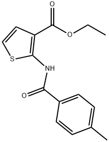 ethyl 2-(4-methylbenzamido)thiophene-3-carboxylate Struktur