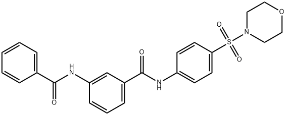 N-[4-(morpholin-4-ylsulfonyl)phenyl]-3-[(phenylcarbonyl)amino]benzamide Struktur