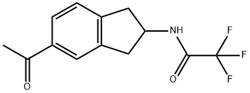 Acetamide, N-(5-acetyl-2,3-dihydro-1H-inden-2-yl)-2,2,2-trifluoro-
 Struktur