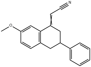 2-(7-Methoxy-3-phenyl-3,4-dihydronaphthalen-1(2H)-ylidene)acetonitrile Struktur