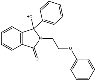 3-hydroxy-2-(2-phenoxyethyl)-3-phenyl-1-isoindolinone Struktur