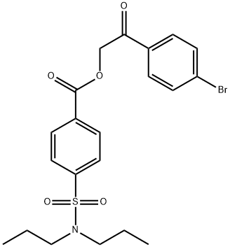 2-(4-bromophenyl)-2-oxoethyl 4-(N,N-dipropylsulfamoyl)benzoate Struktur