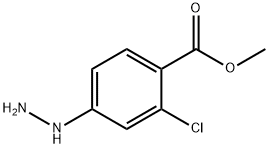 2-Chloro-4-hydrazino-benzoic acid methyl ester Struktur