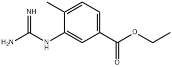 3-[(Aminoiminomethyl)amino]-4-methylbenzoic acid ethyl ester Struktur