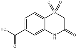 3-oxo-3,4-dihydro-2H-benzo[b][1,4]thiazine-6-carboxylic acid 1,1-dioxide Struktur