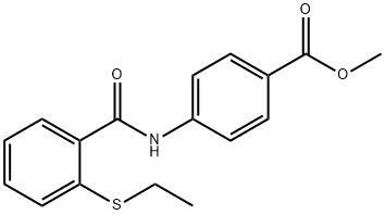 methyl 4-(2-(ethylthio)benzamido)benzoate Struktur