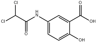 5-(2,2-dichloroacetamido)-2-hydroxybenzoic acid Struktur