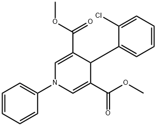 dimethyl 4-(2-chlorophenyl)-1-phenyl-1,4-dihydropyridine-3,5-dicarboxylate Struktur