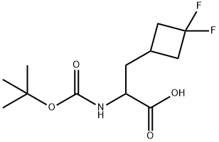 cyclobutanepropanoic acid, a-[[(1,1-dimethylethoxy)carbonyl]amino]-3,3-difluoro- Struktur