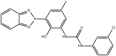 1-(3-(2H-benzo[d][1,2,3]triazol-2-yl)-2-hydroxy-5-methylphenyl)-3-(3-chlorophenyl)urea Structure