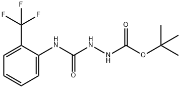 tert-butyl 2-((2-(trifluoromethyl)phenyl)carbamoyl)hydrazinecarboxylate Struktur