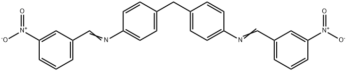 (3-nitrobenzylidene)(4-{4-[(3-nitrobenzylidene)amino]benzyl}phenyl)amine Struktur