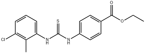 ethyl 4-(3-(3-chloro-2-methylphenyl)thioureido)benzoate Struktur