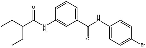 N-(4-bromophenyl)-3-[(2-ethylbutanoyl)amino]benzamide Struktur