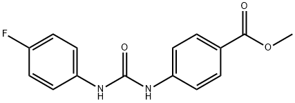 methyl 4-(3-(4-fluorophenyl)ureido)benzoate Struktur