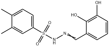 (Z)-N'-(2,3-dihydroxybenzylidene)-3,4-dimethylbenzenesulfonohydrazide Struktur