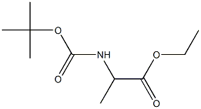 ethyl 2-((tert-butoxycarbonyl)amino)propanoate Struktur