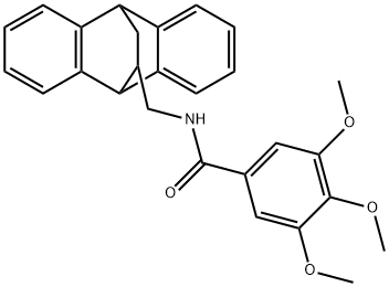 N-((9,10-dihydro-9,10-ethanoanthracen-11-yl)methyl)-3,4,5-trimethoxybenzamide Struktur