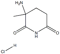 3-Amino-3-Methylpiperidine-2,6-Dione Hydrochloride Struktur