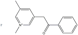 1,3-Dimethyl-5-(2-oxo-2-phenylethyl)pyridin-1-ium iodide Struktur