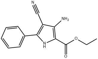 Ethyl 3-amino-4-cyano-5-phenyl-1H-pyrrole-2-carboxylate Struktur