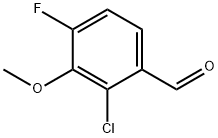 2-chloro-4-fluoro-3-methoxybenzaldehyde Struktur