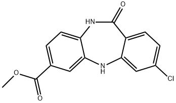 METHYL 3-CHLORO-11-OXO-10,11-DIHYDRO-5H-DIBENZO[B,E][1,4]DIAZEPINE-7-CARBOXYLATE Struktur