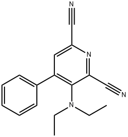 3-(Diethylamino)-4-phenylpyridine-2,6-dicarbonitrile Struktur