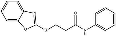 3-(1,3-benzoxazol-2-ylsulfanyl)-N-phenylpropanamide Struktur