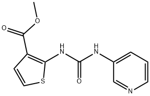 methyl 2-(3-(pyridin-3-yl)ureido)thiophene-3-carboxylate Struktur