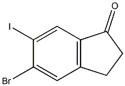 5-Bromo-6-iodo-indan-1-one Struktur