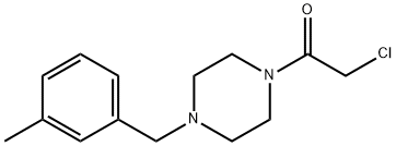 2-Chloro-1-(4-(3-methylbenzyl)piperazin-1-yl)ethan-1-one Struktur