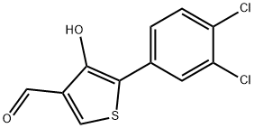 5-(3,4-Dichlorophenyl)-4-hydroxythiophene-3-carbaldehyde Struktur