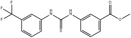 methyl 3-(3-(3-(trifluoromethyl)phenyl)thioureido)benzoate Struktur