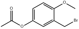 3-(Bromomethyl)-4-methoxyphenyl acetate Struktur