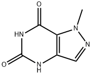 1-Methyl-1,4-dihydro-pyrazolo[4,3-d]pyrimidine-5,7-dione Struktur